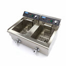 Friteuza electrica de banc 2x16L, 2 cosuri, 230V, 3kW