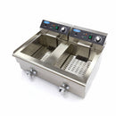 Friteuza electrica de banc 2x16L, 2 cosuri, 230V, 3kW