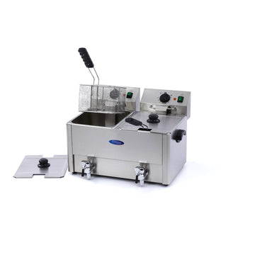 Friteuza electrica de banc 2x8L, 2 cosuri, 230V, 6,5kW