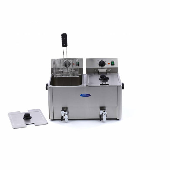 Friteuza electrica de banc 2x8L, 2 cosuri, 230V, 6,5kW