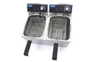 Friteuza electrica de banc 2x8L, 2 cosuri, 230V, 6.5kW Friteuza electrica dubla cu o