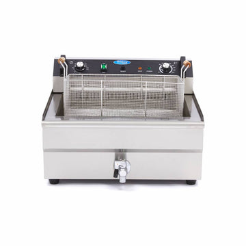 Friteuza electrica de banc 30L, 1 cos, 380V, 6kW Friteuza cu o capacitate de