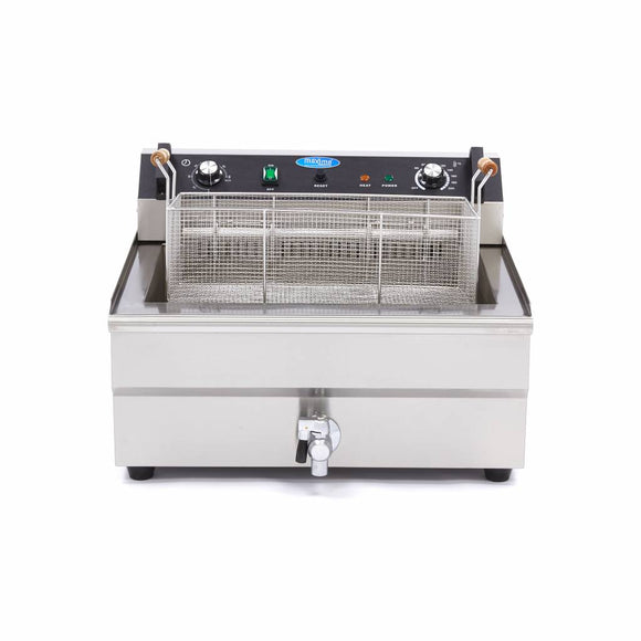 Friteuza electrica de banc 30L, 1 cos, 380V, 6kW Friteuza cu o capacitate de