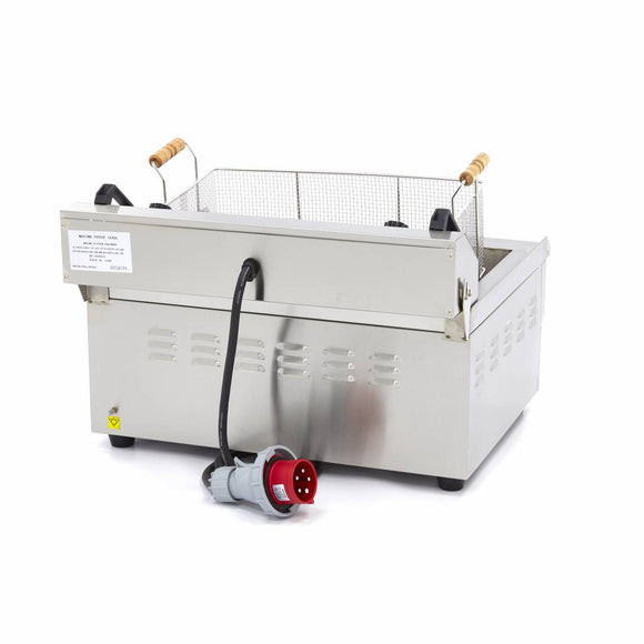 Friteuza electrica de banc 30L, 1 cos, 380V, 6kW Friteuza cu o capacitate de