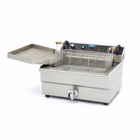 Friteuza electrica de banc 30L, 1 cos, 380V, 6kW Friteuza cu o capacitate de