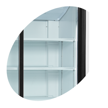 Vitrina frigorifica multideck alba FS891H vedere laterala Tefcold – vitrina frigorifica multideck pentru expunere produse in magazine