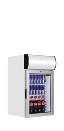 Racitor mic masa alb BC60 vedere laterala Tefcold – racitor de masa compact pentru bauturi si produse fresh la puncte de vanzare