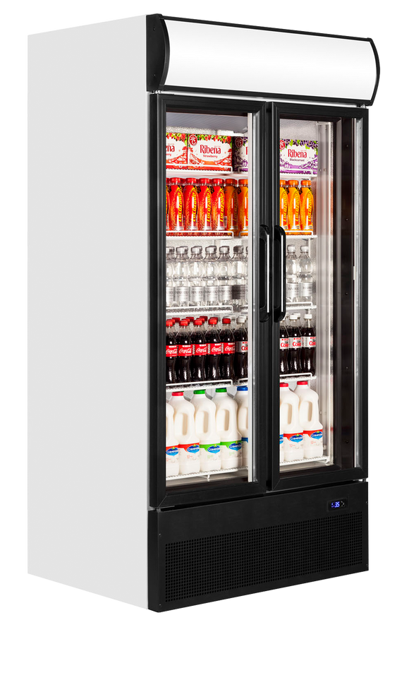 Vitrina frigorifica multideck alba FSC891S vedere laterala Tefcold – vitrina frigorifica multideck pentru expunere produse in magazine