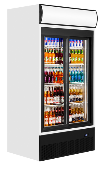 Vitrina frigorifica multideck alba FSC891SH vedere laterala Tefcold – vitrina frigorifica multideck pentru expunere produse in magazine