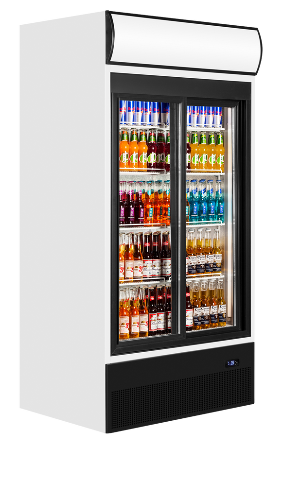 Vitrina frigorifica multideck alba FSC891SH vedere laterala Tefcold – vitrina frigorifica multideck pentru expunere produse in magazine