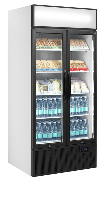 Vitrina frigorifica multideck alba FSC891H vedere laterala Tefcold – vitrina frigorifica multideck pentru expunere produse in magazine