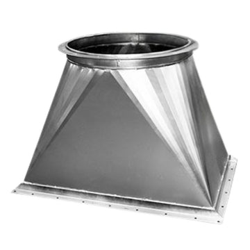 Flasna conectare hota 300x300 mm - Ø200 mm., din tabla zincata