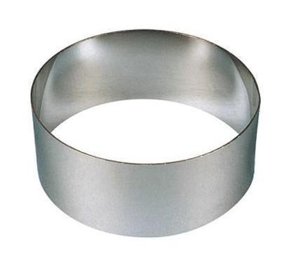 Forma rotund din inox, Ø12 cm, H 6 cm Forma rotund din inox Ø12