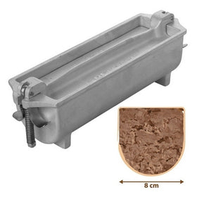 Forma semirotunda presat sunca, terina, pate, 8x25xH8 cm, aluminiu turnat, inchidere cleme cu arcuri