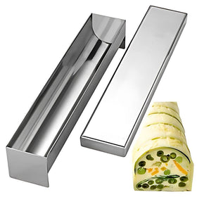Forma terina inox cu capac, 50x10xH9 cm, fund rotund, 3.5 L