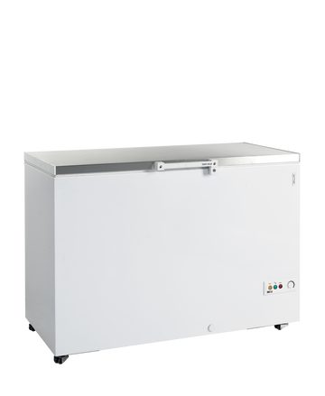 Lada congelator orizontala alba roti duble FR405ESL, 377 l Tefcold – lada congelator orizontala pentru produse congelate in restaurant si retail