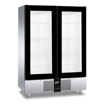 Frigider inox, GN 21, temperatura 2 10C, capacitate 1500 Litri, 2 usi sticla, functii HACCP, setare umiditate, Master 1500