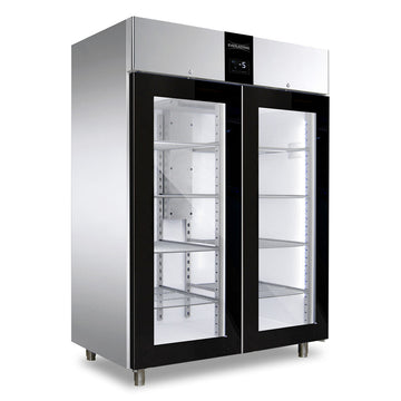 Frigider inox, temperatura 2 10C, capacitate 1200 Litri, 2 usi sticla, functii HACCP, setare umiditate, Classic 1200