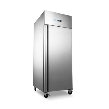 Frigider inox pentru patiserie (tavi 60x40 cm), -28 C, 800 Liti, ghidaje ajustabile, agent frigorific ecologic R290, cu roti