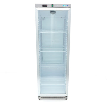 Frigider inox cu usa sticla, 08 C, 400 Litri