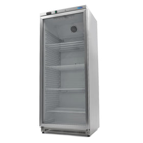 Frigider inox cu usa sticla, 08 C, 600 Litri