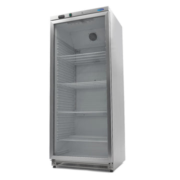 Frigider inox cu usa sticla, 08 C, 600 Litri