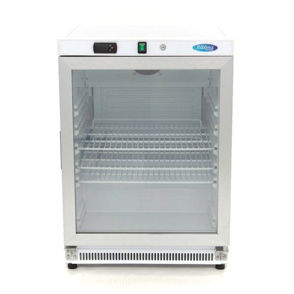 Frigider cu usa sticla, 08 C, 200 Litri, alb
