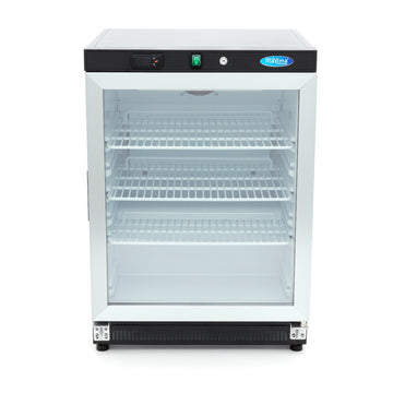 Frigider cu usa sticla, 08 C, 200 Litri, negru
