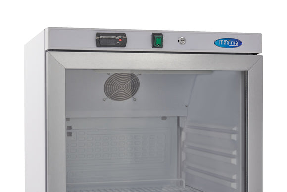 Frigider cu usa sticla, 08 C, 400 Litri, alb