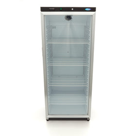 Frigider cu usa sticla, 08 C, 600 Litri, negru