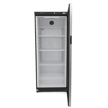 Frigider cu usa sticla, 08 C, 600 Litri, negru