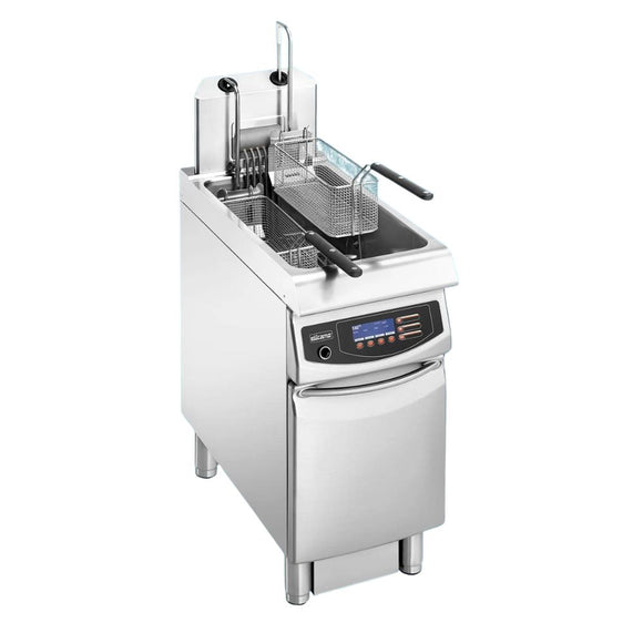 Friteuza electrica programabila, 25 Litri, 2 cosuri cu lift automat, afisaj touch screen, 20 kW