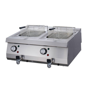 Friteuza electrica de banc 2x12L, 70cm, 2 cosuri, 380V, 22kW