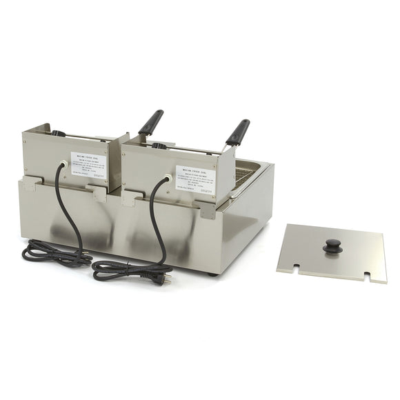 Friteuza electrica de banc, 2x6L, 2 cosuri, 230V, 5kW
