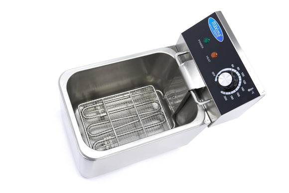 Friteuza electrica de banc, 8L, 1 cos, 230V, 2,5kW