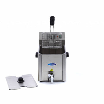 Friteuza electrica de banc, 8L, 1 cos, 230V, 3,25kW Poti prajii pana la 15