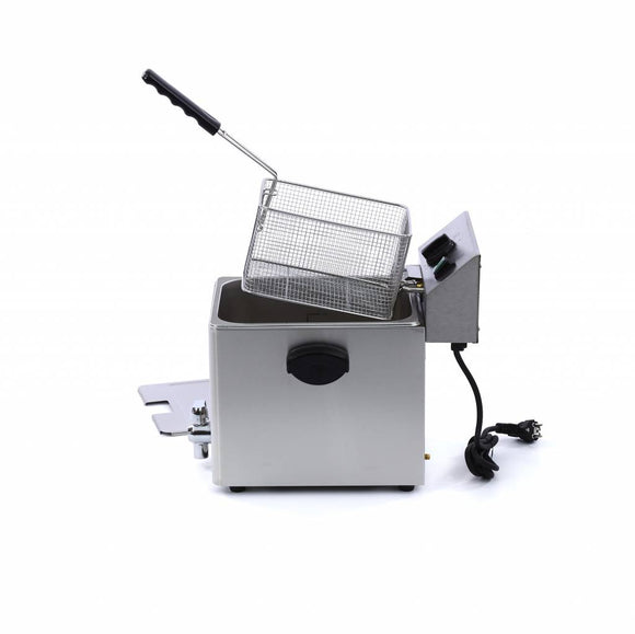 Friteuza electrica de banc, 8L, 1 cos, 230V, 3,25kW Poti prajii pana la 15