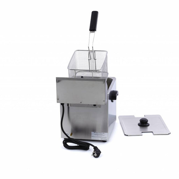 Friteuza electrica de banc, 8L, 1 cos, 230V, 3,25kW Poti prajii pana la 15