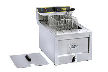 Friteuza electrica cu 1 cuva de 12L si sistem de scurgere - 9kW, 380V Friteuza electrica cu 1 cuva