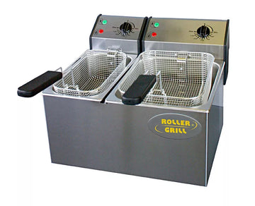 Friteuza electrica cu 2 cuve 5L 8L, 6.6kW, 2 x 230 V Friteuza electrica cu 2 cuve