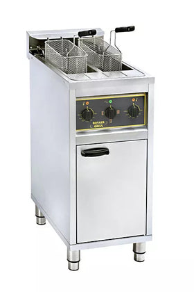 Friteuza electrica cu doua cuve de 10L si putere totala de 12kW