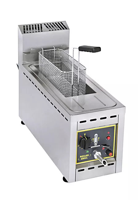 Friteuza cu gaz cu 1 cuva 8l, putere 4kw, dimensiuni 250x700x325mm Friteuza cu gaz cu 1
