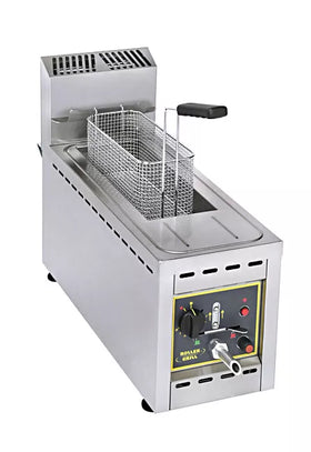 Friteuza cu gaz cu 1 cuva 8l, putere 4kw, dimensiuni 250x700x325mm Friteuza cu gaz cu 1