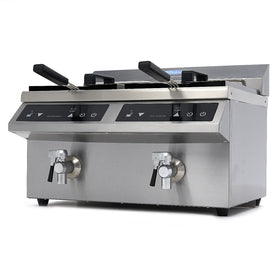Friteuza cu inductie de banc, 2x8L, 2x3.5 kW