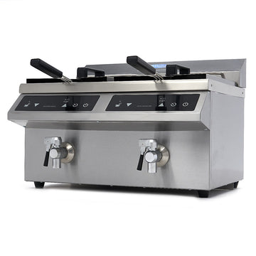 Friteuza cu inductie de banc, 2x8L, 2x3.5 kW