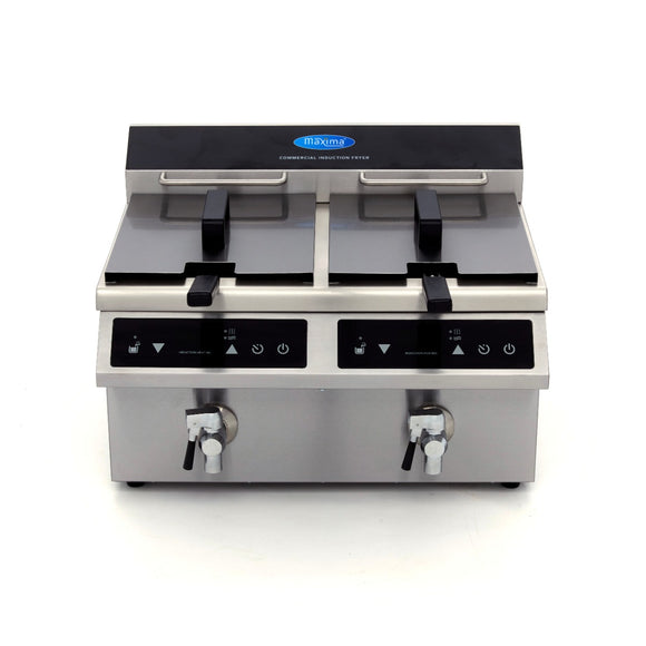 Friteuza cu inductie de banc, 2x8L, 2x3.5 kW