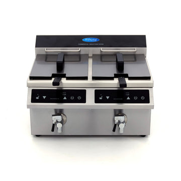 Friteuza cu inductie de banc, 2x8L, 2x3.5 kW