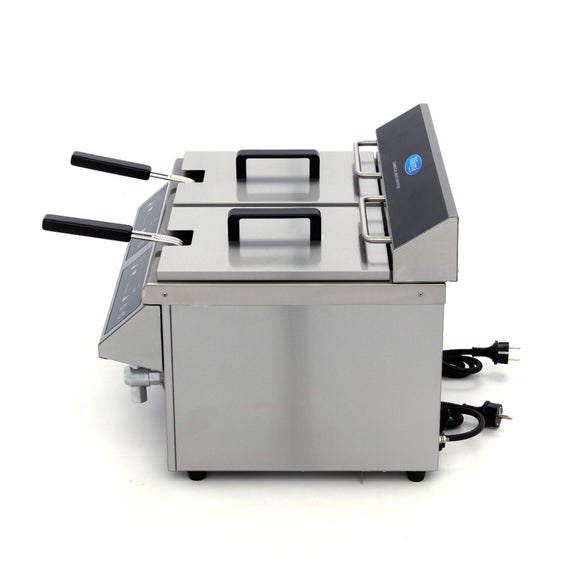 Friteuza cu inductie de banc, 2x8L, 2x3.5 kW