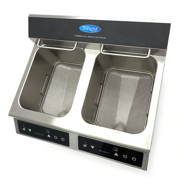 Friteuza cu inductie de banc, 2x8L, 2x3.5 kW