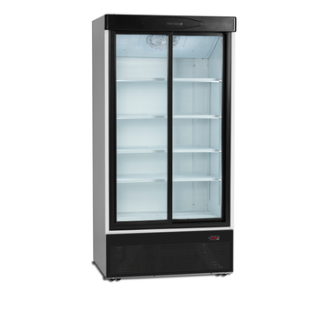 Vitrina frigorifica multideck alba FS891H, 540 l, +2/+10C, 2 usi glisante Tefcold – vitrina frigorifica multideck pentru expunere produse in magazine